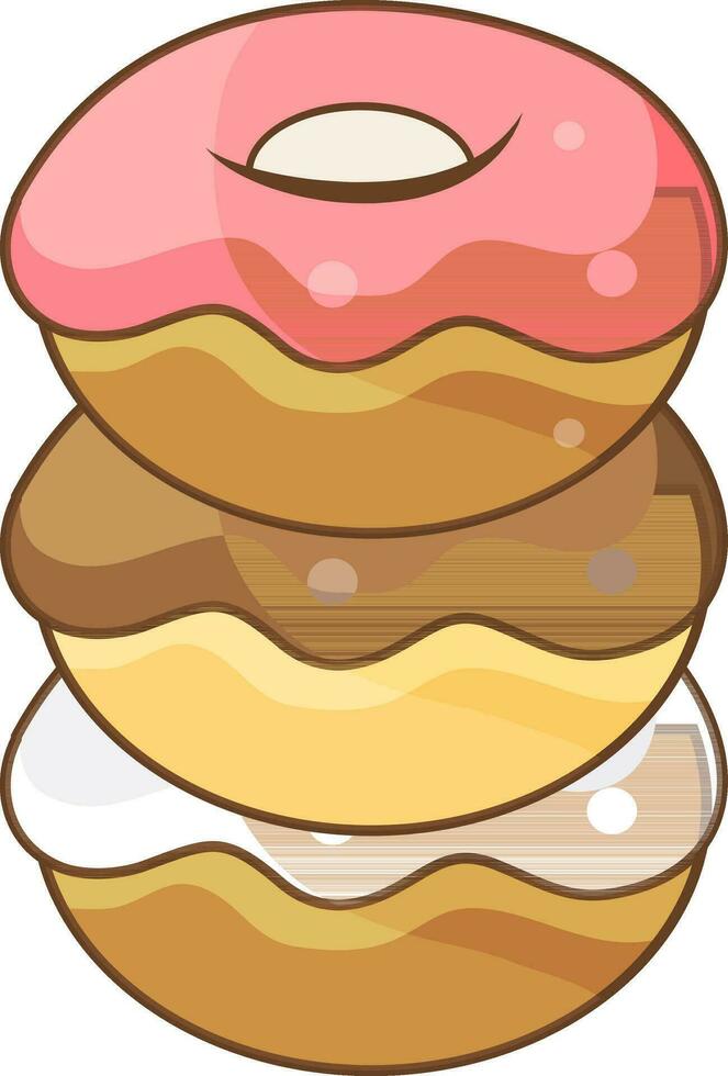 Illustration von Süss Donuts. vektor