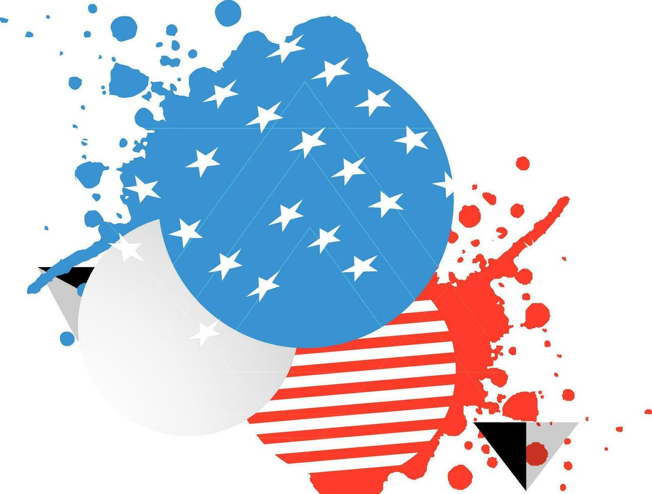 abstrakt Hintergrund im amerikanisch Flagge Farben. vektor