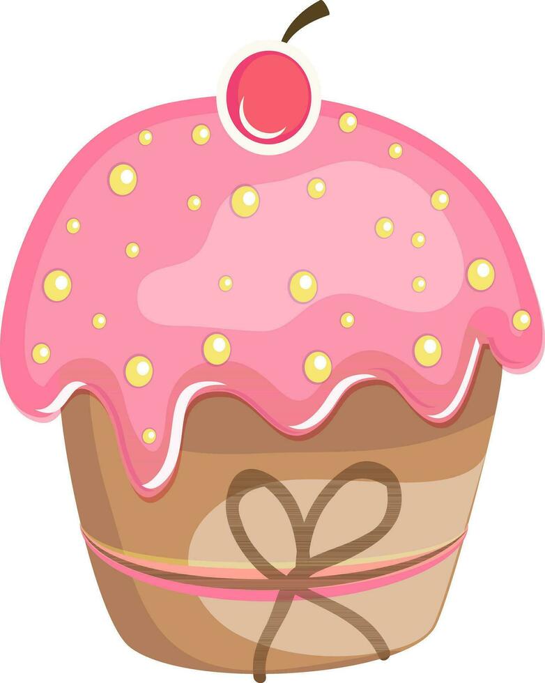 illustration av ljuv cupcake. vektor