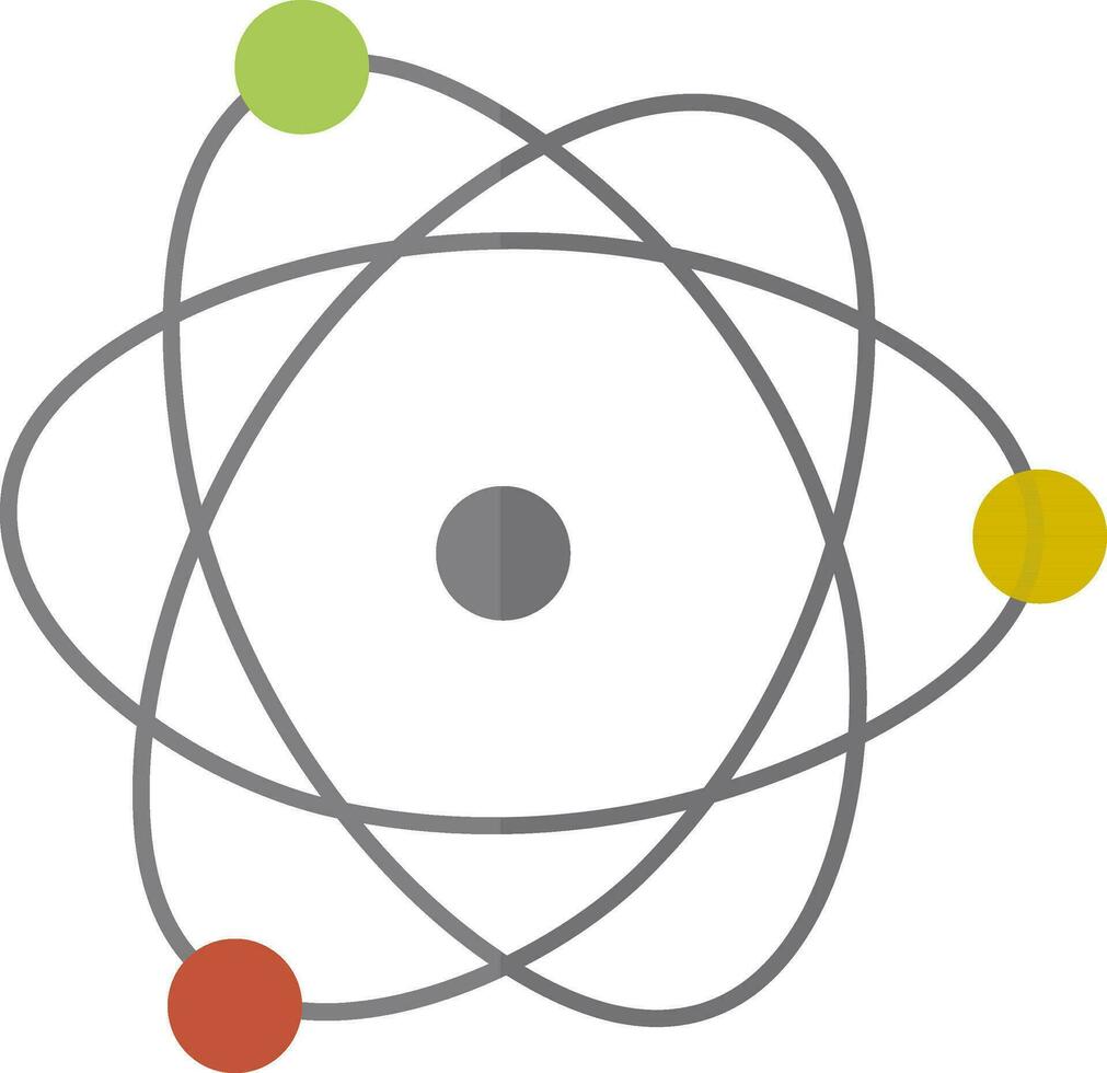 atom- strukturera med färgrik atomer. vektor
