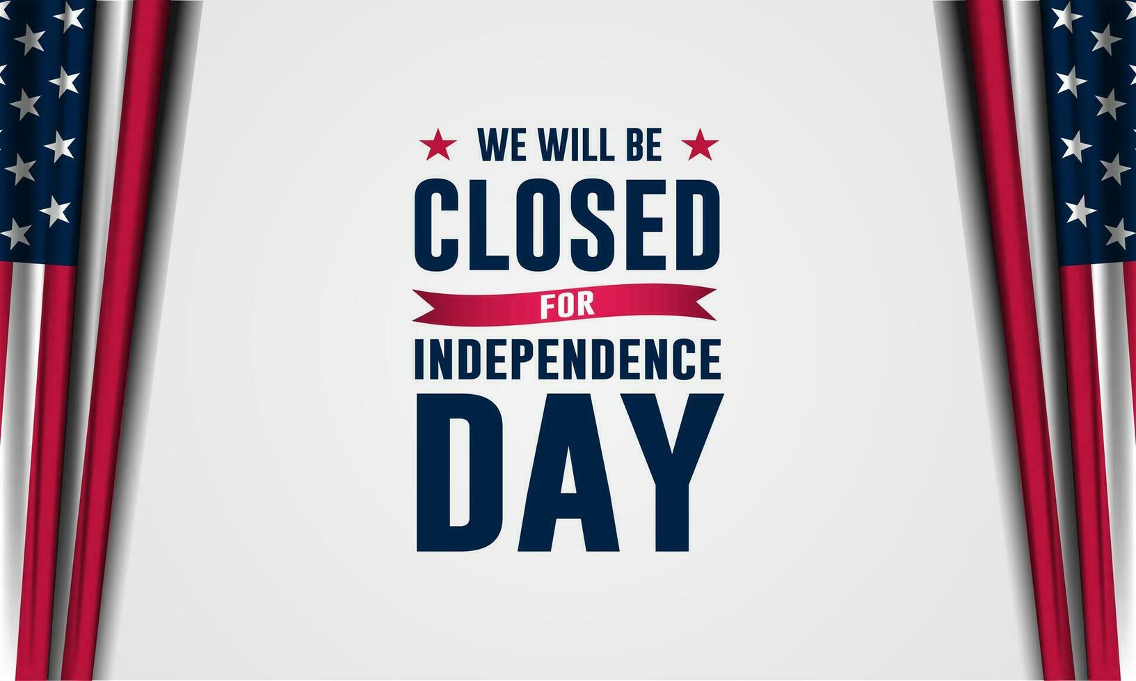 Unabhängigkeit Tag USA 4 .. von Juli Hintergrund Design mit wir werden Sein geschlossen Text vektor