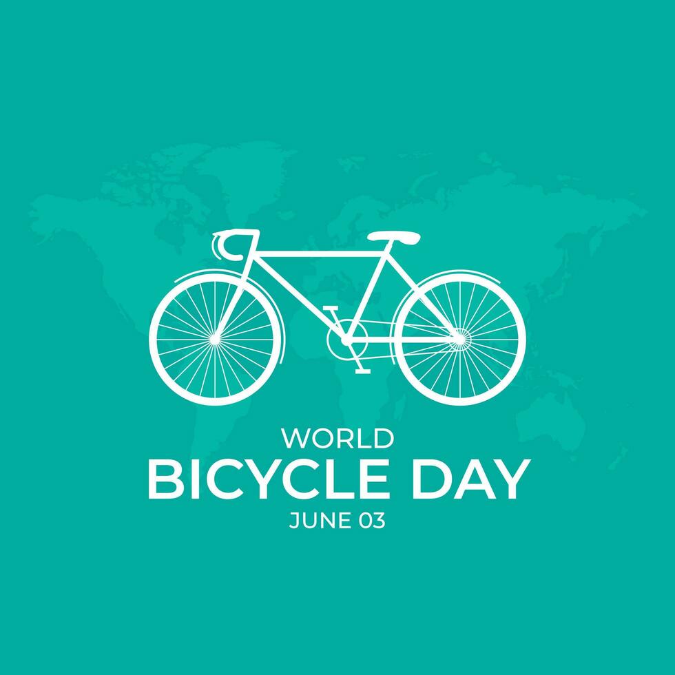Welt Fahrrad Tag Juni 3 Hintergrund Vektor Illustration