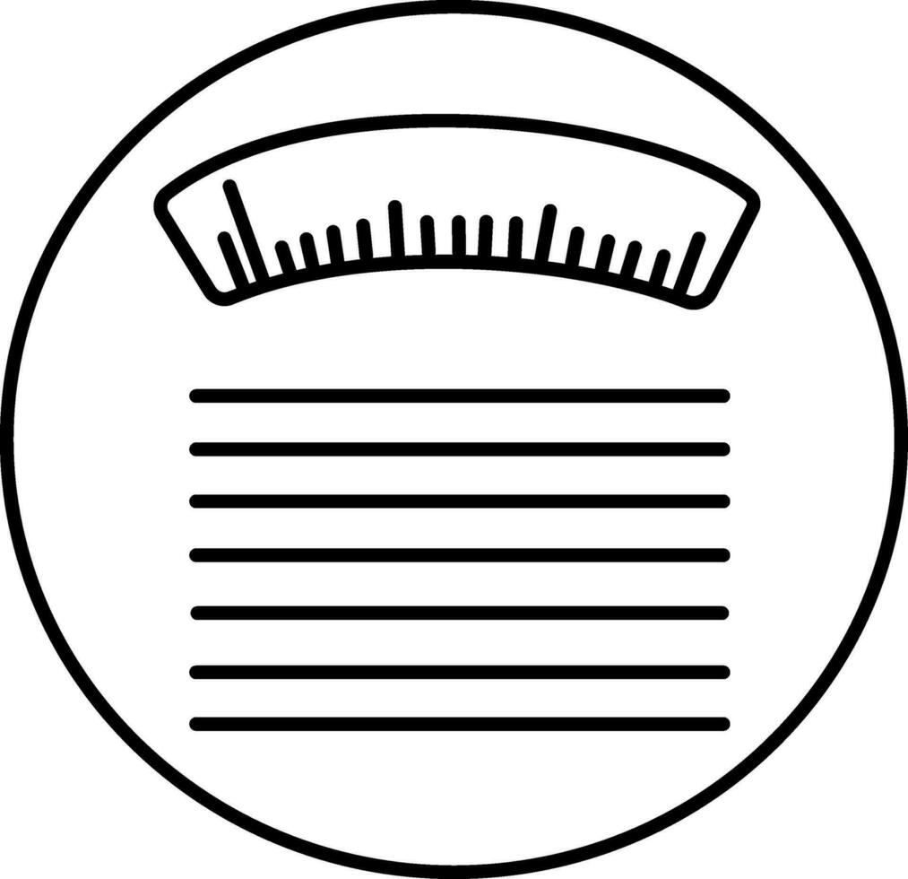 Strichzeichnungen Wiegen Maschine Zeichen oder Symbol. vektor