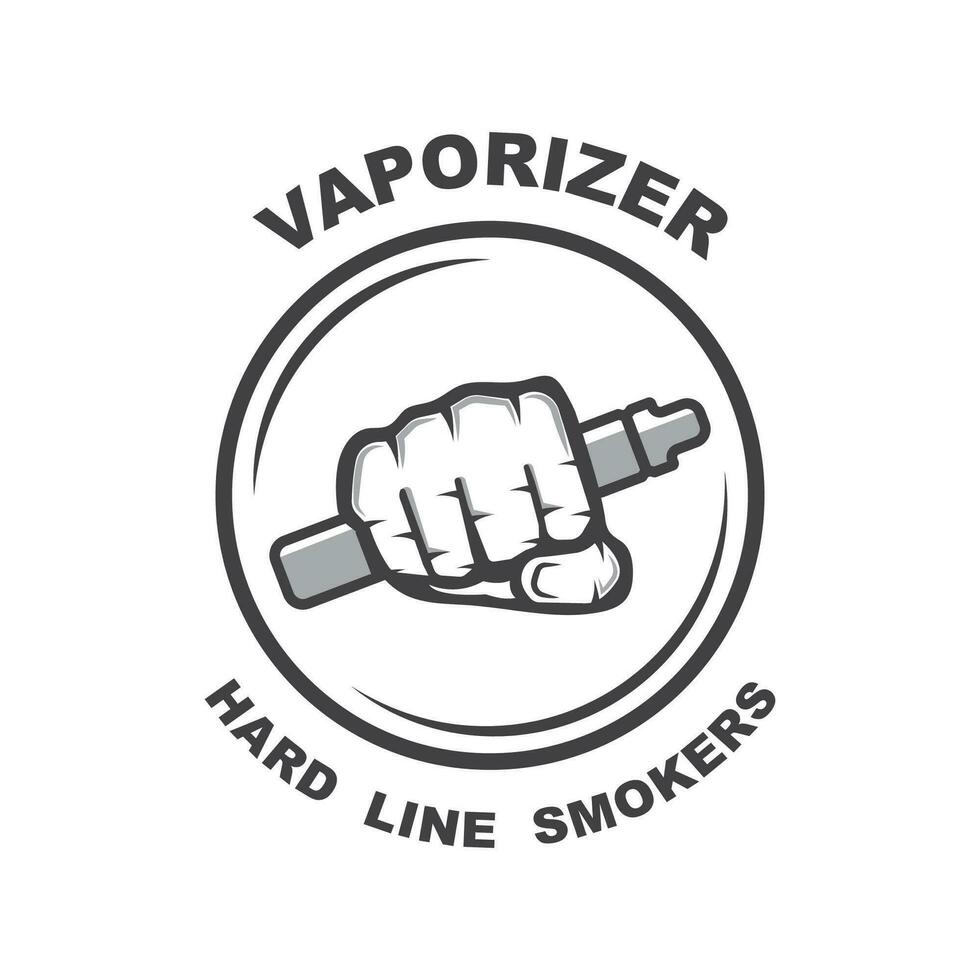 vape affär logotyp design begrepp vektor. vaping logotyp design mall vektor