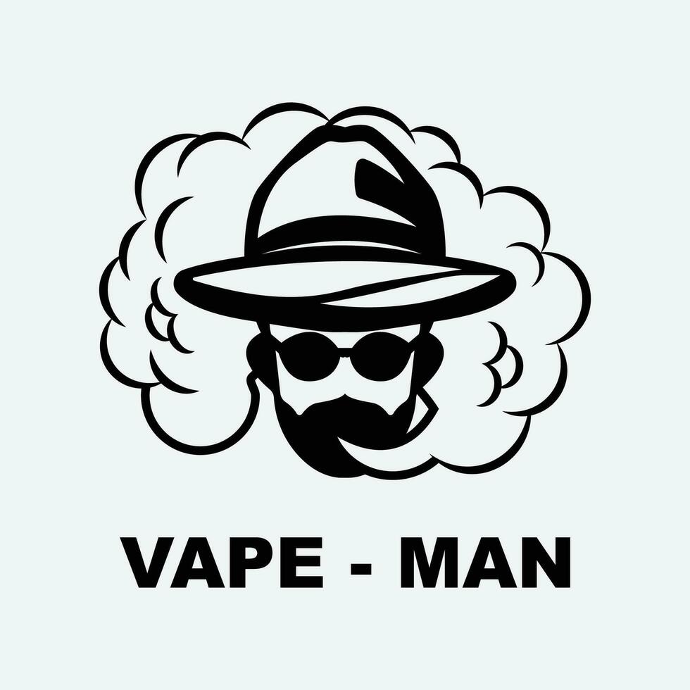 Dampfen Geschäft Logo Design Konzept Vektor. vaping Logo Design Vorlage vektor