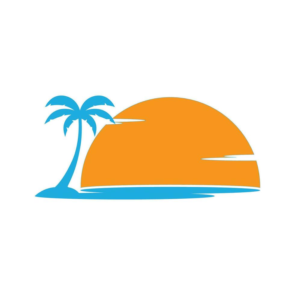 Sommerstrand-Logo-Vektorillustration vektor