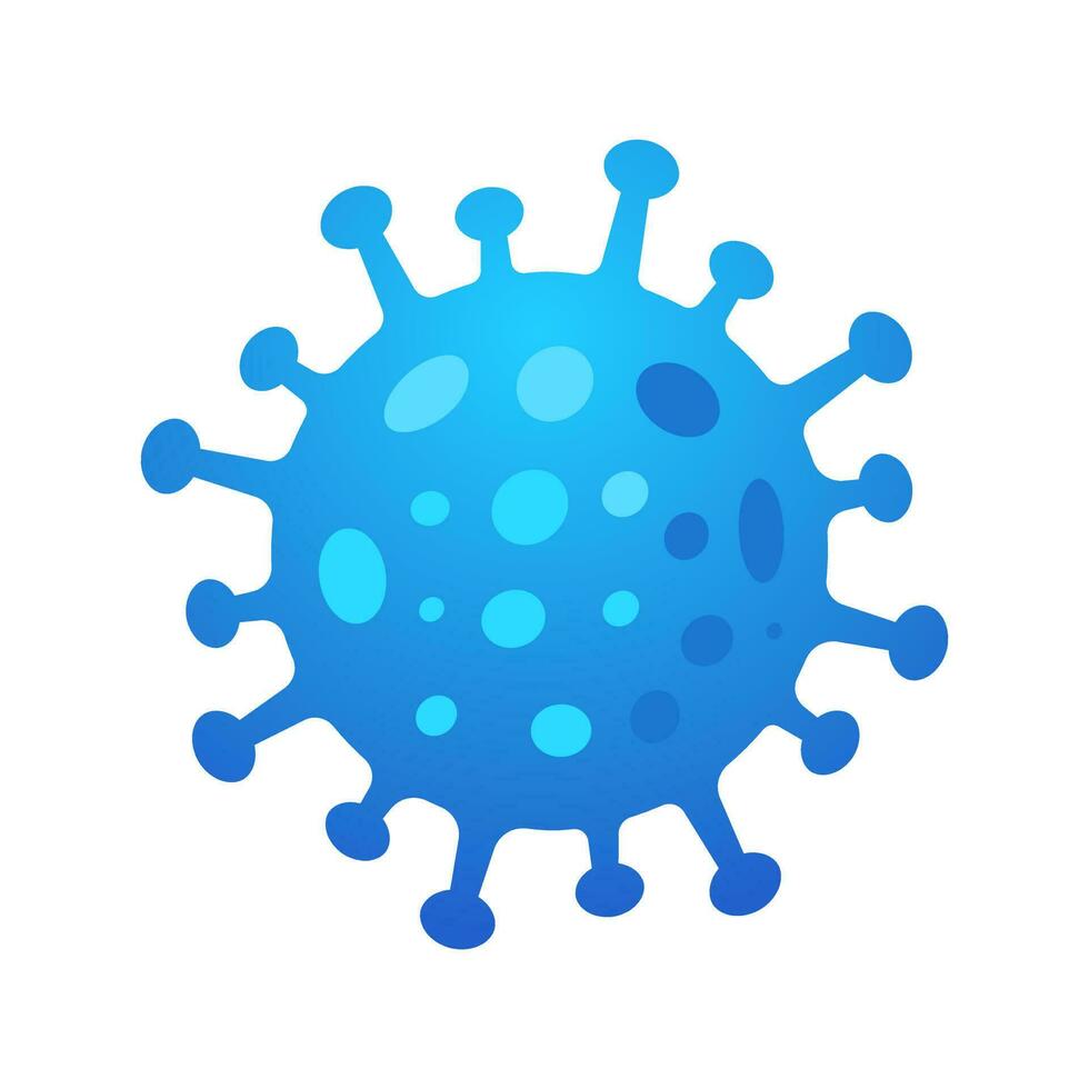 Blau covid Virus isoliert Vektor Illustration