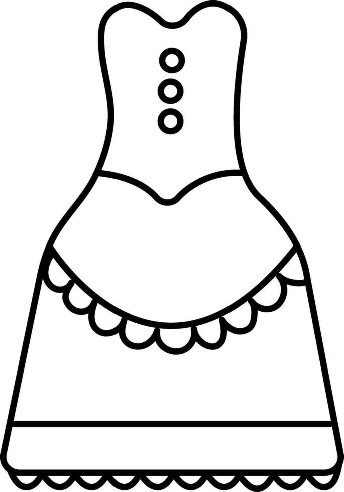 platt illustration av bavarian klänning. vektor
