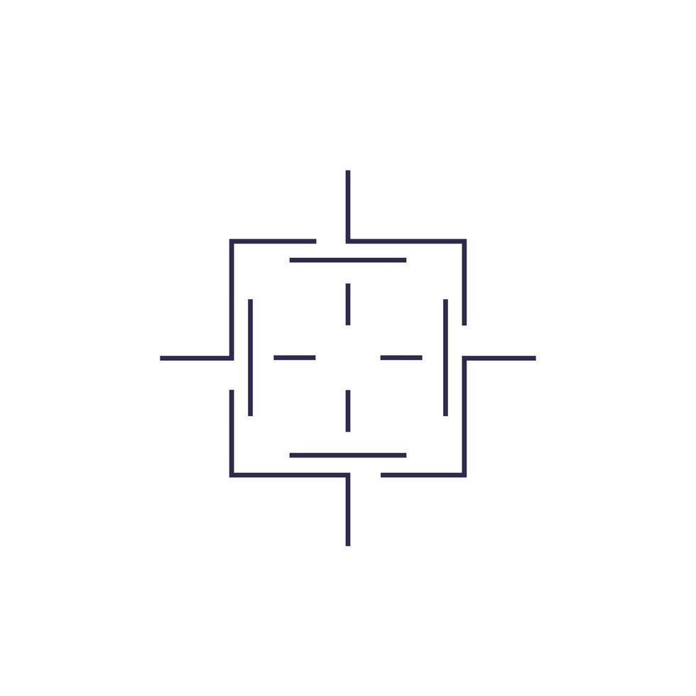 Fadenkreuz Vektor quadratische Linienform