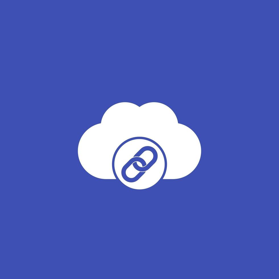 Cloud-Link-Vektor-Symbol vektor