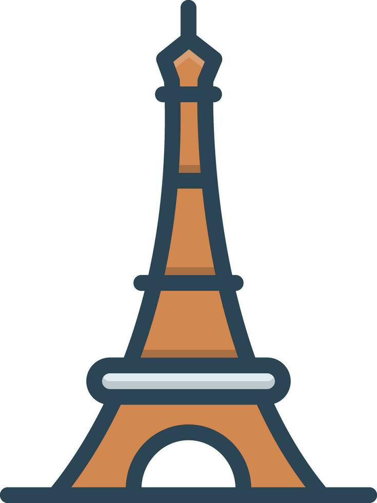 Färg ikon för monument vektor