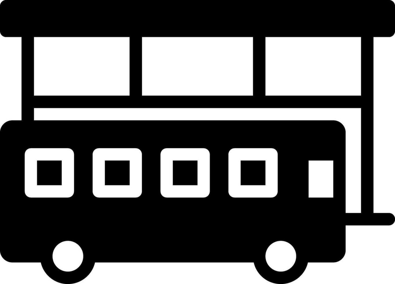 solide Symbol zum Bus halt vektor