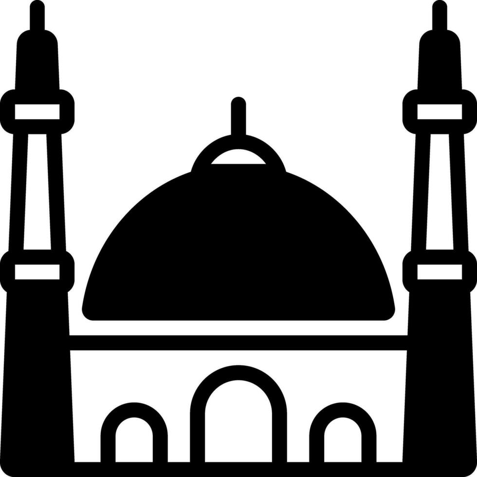 fast ikon för moské vektor