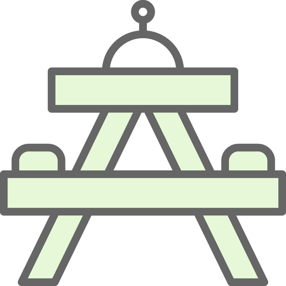picknick tabell vektor ikon design