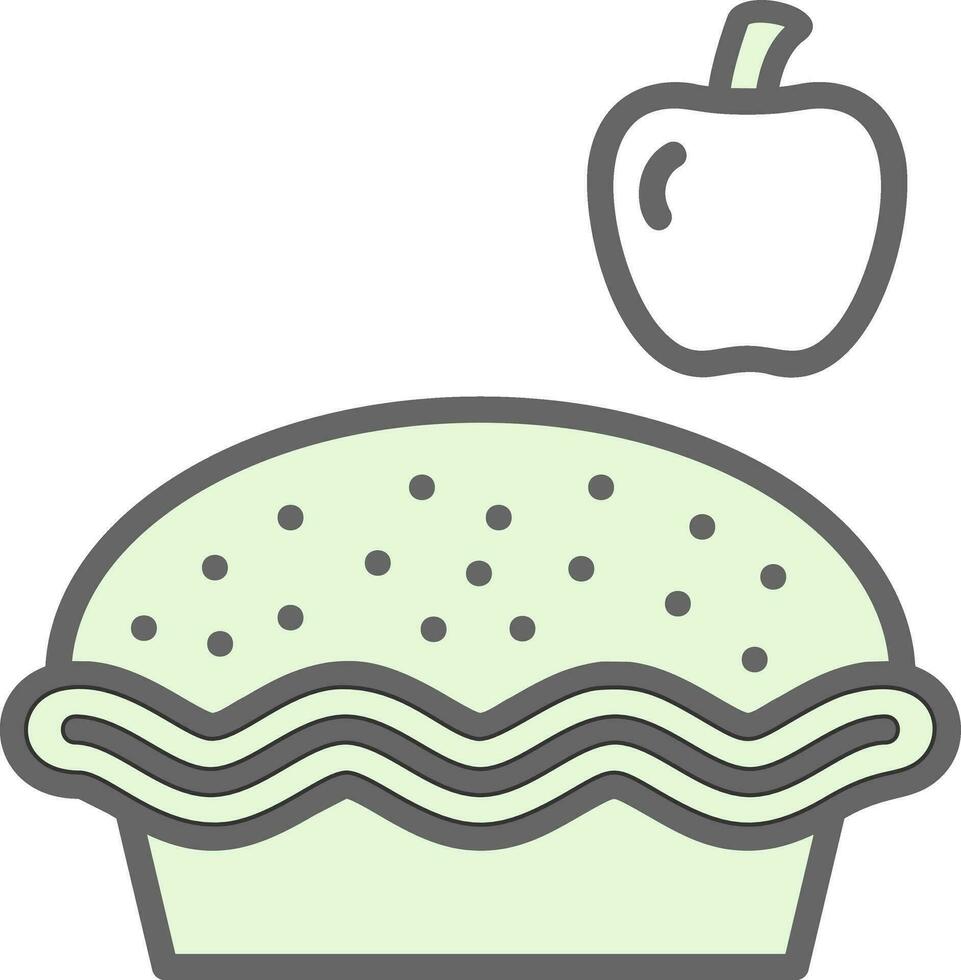 Apfel Kuchen Vektor Symbol Design