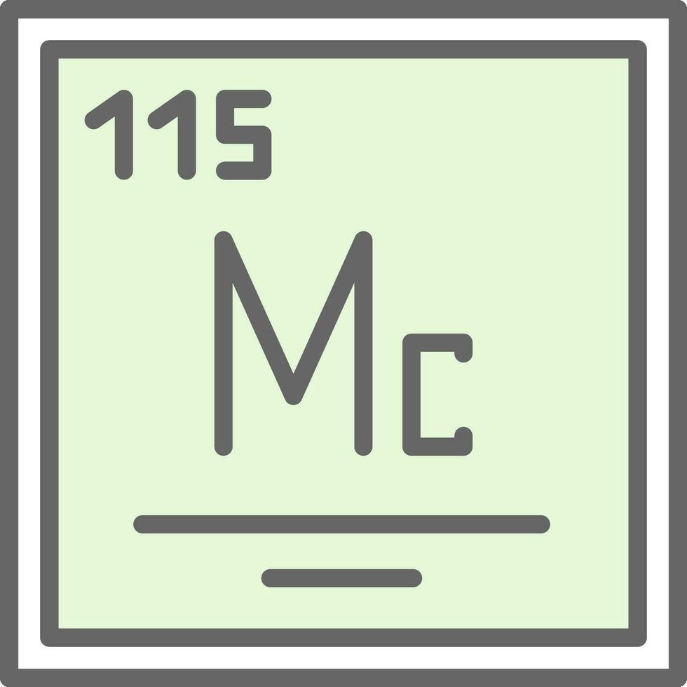 moscovium vektor ikon design