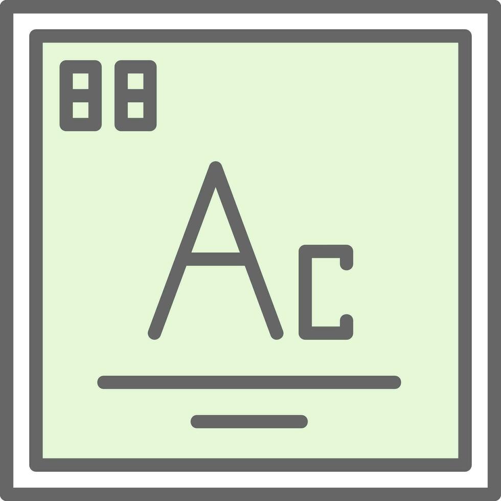 aktinium vektor ikon design