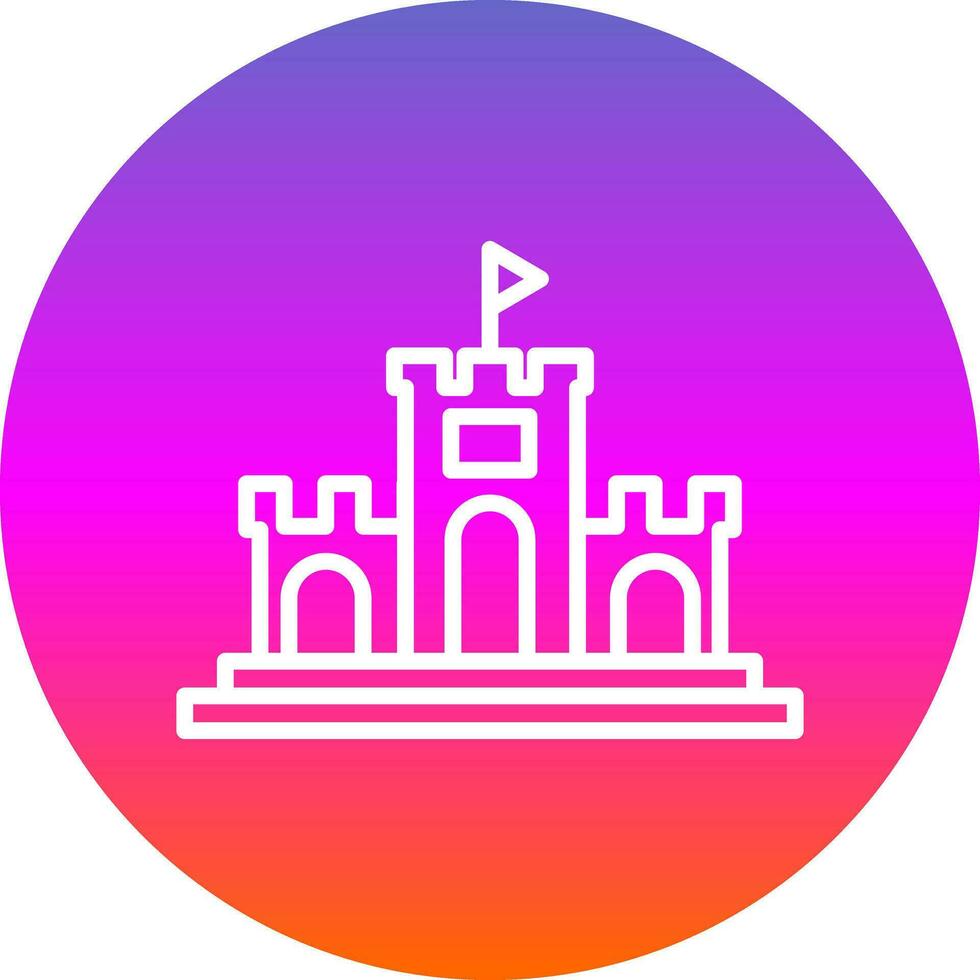 Sand Schloss Vektor Symbol Design