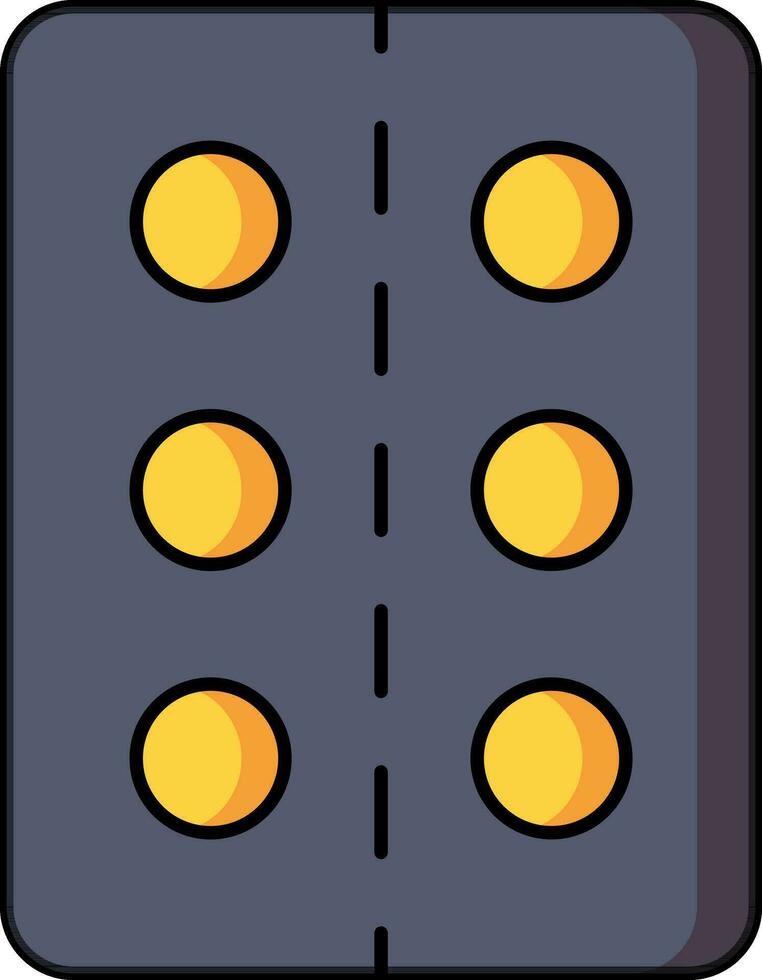 Tabletten Paket Symbol im grau und Gelb Farbe. vektor