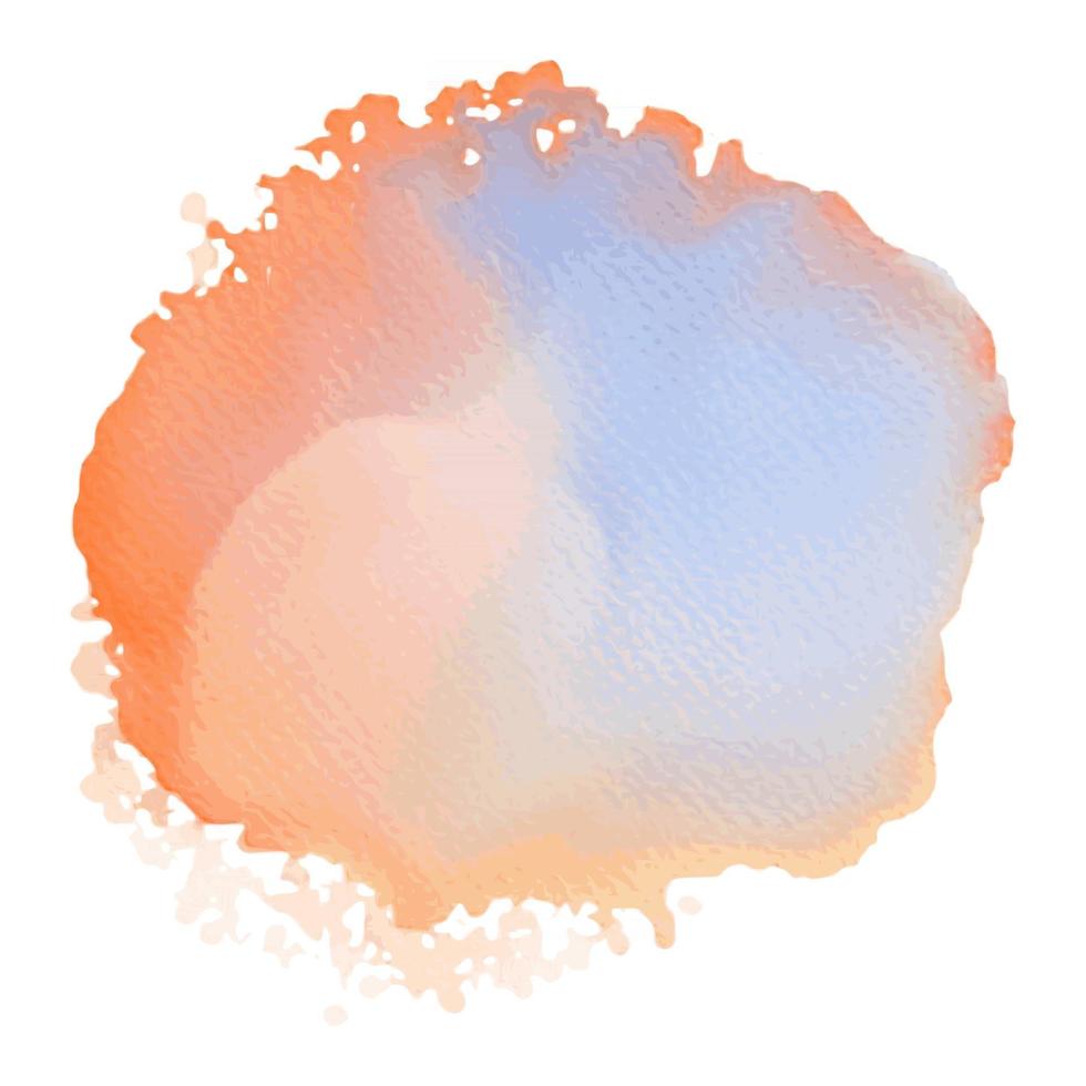 orange blaues Aquarell spritzen vektor