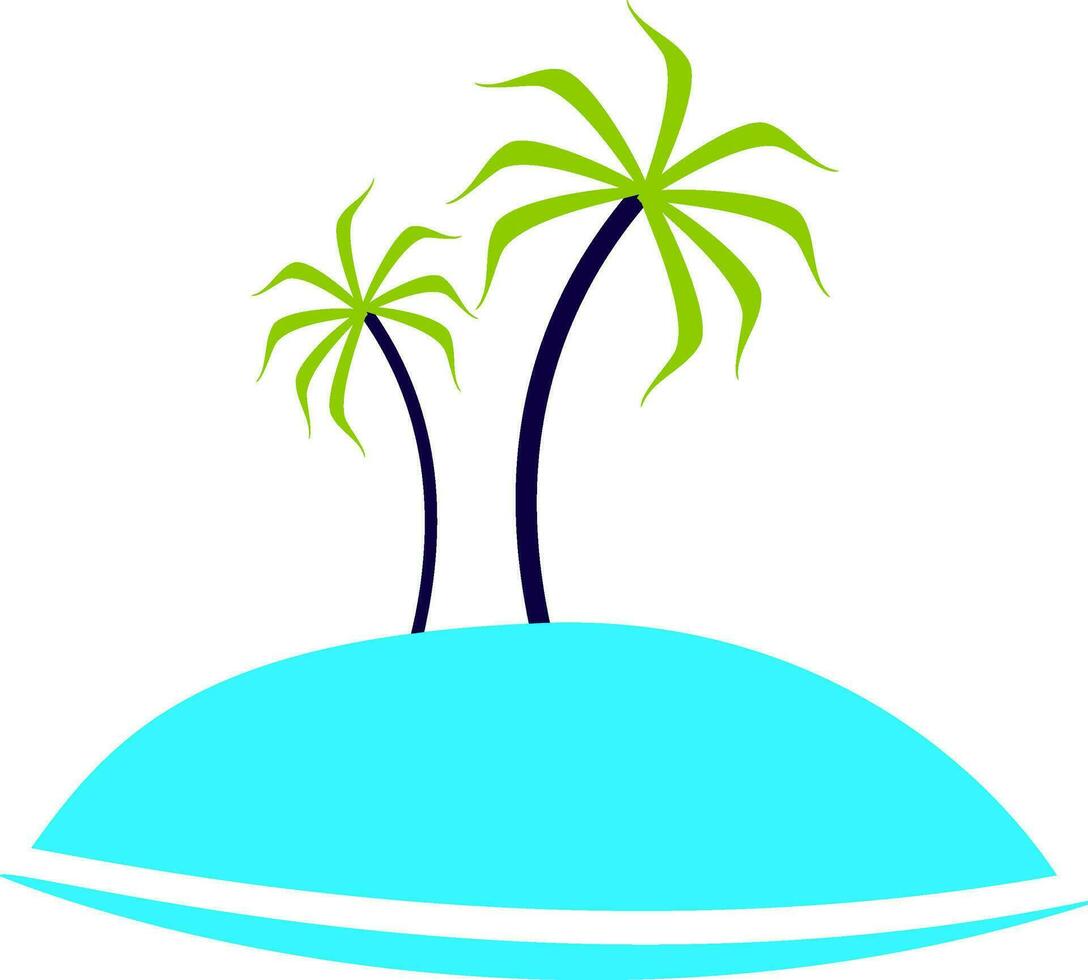 Palmen Symbol im Farbe Stil zum Strand Konzept. vektor