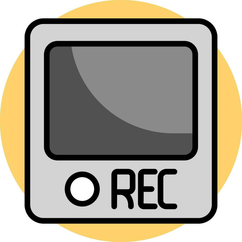 illustration av rec inspelning ikon i grå Färg. vektor