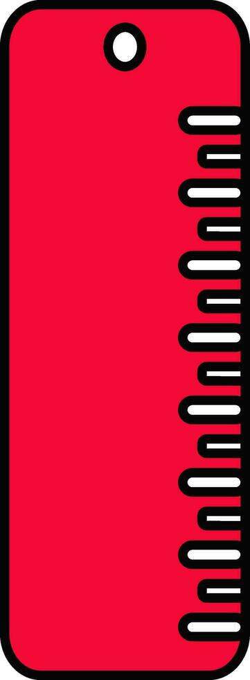 röd Färg linjal illustration i platt stil. vektor
