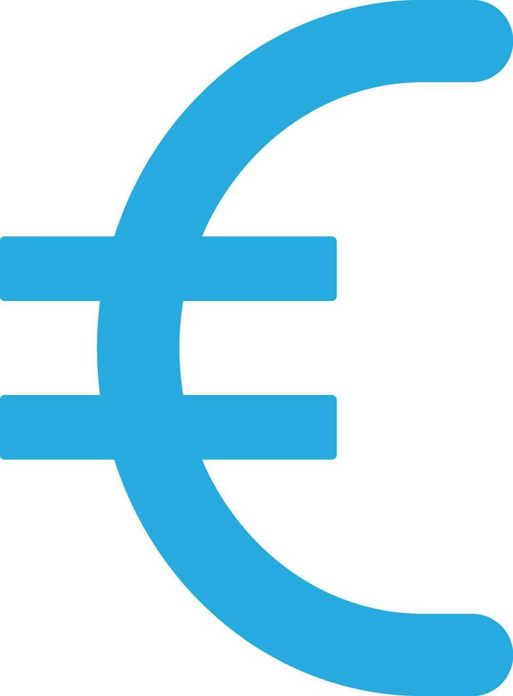 Vektor Euro Zeichen oder Symbol im eben Stil.