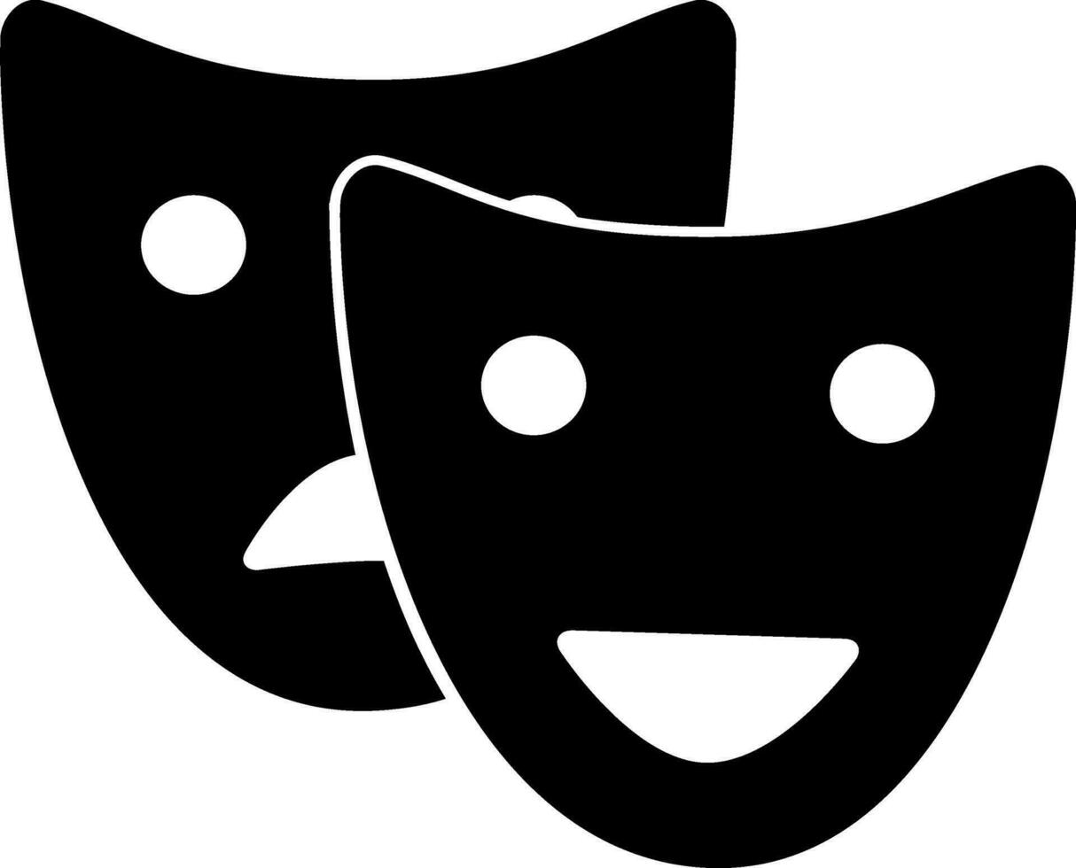 schwarz und Weiß Illustration von ein Gesicht Maske. vektor