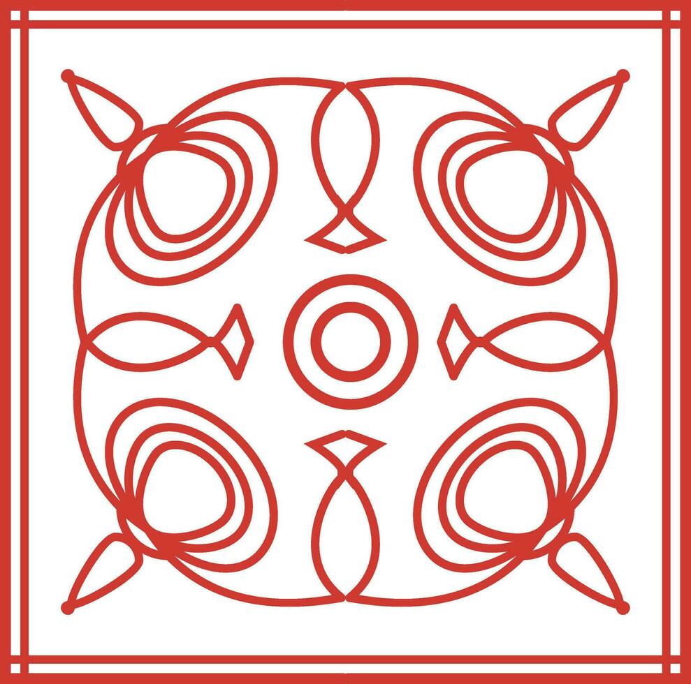 illustration av röd blommig mönster. vektor