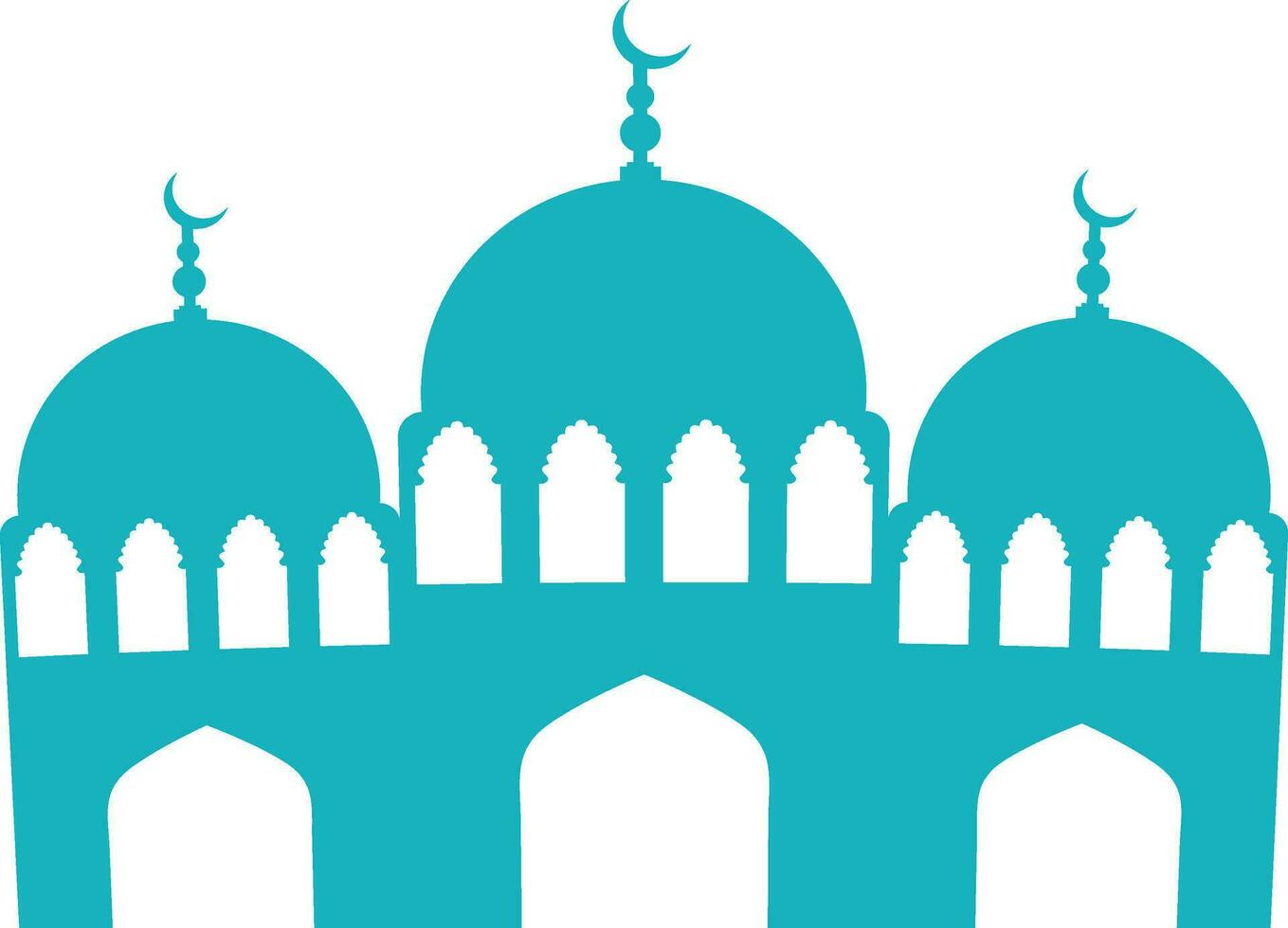 platt illustration av helig moskén. vektor