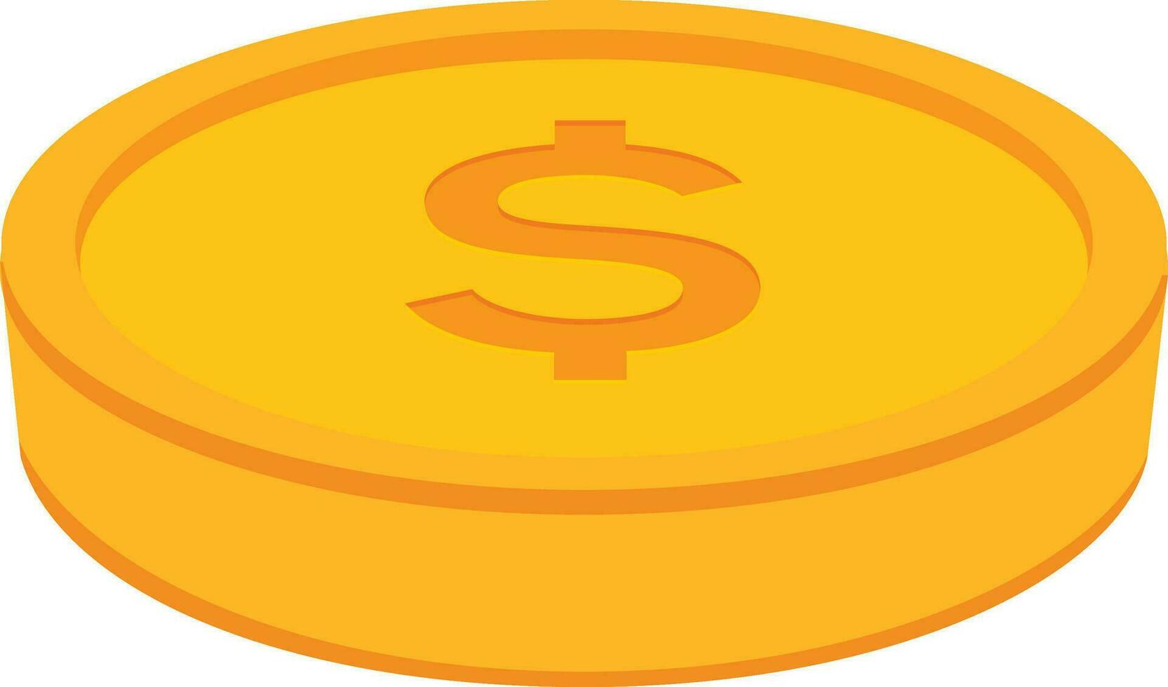 illustration av guld mynt ikon. vektor