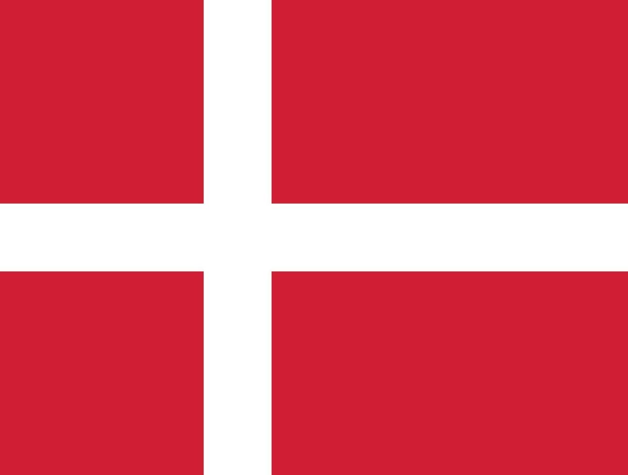 Dänemark offiziell Flagge vektor