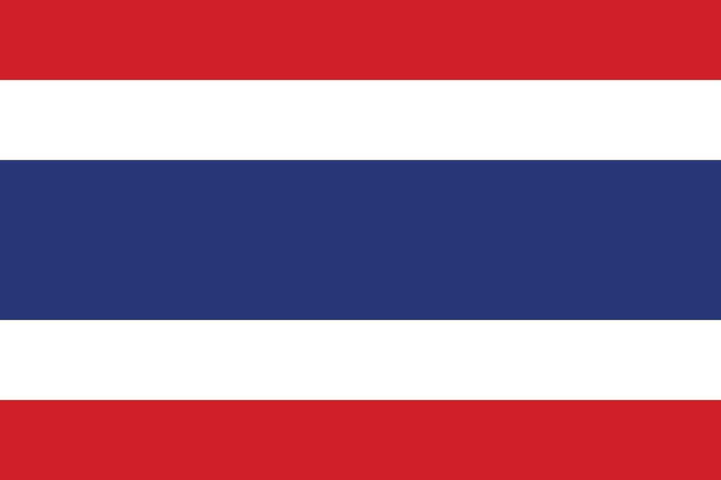 Thailand officiellt flagga vektor