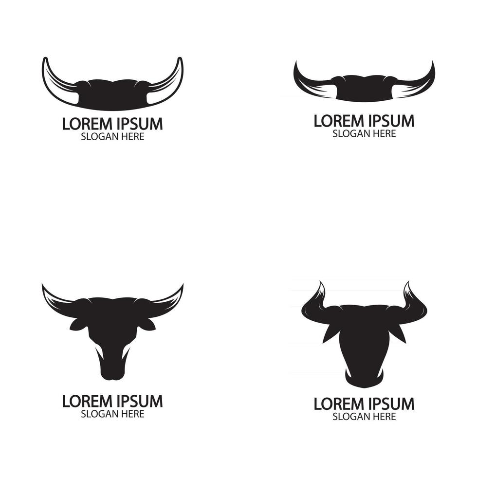 Bull Horn Logo und Symbol Vorlage Symbole App vektor