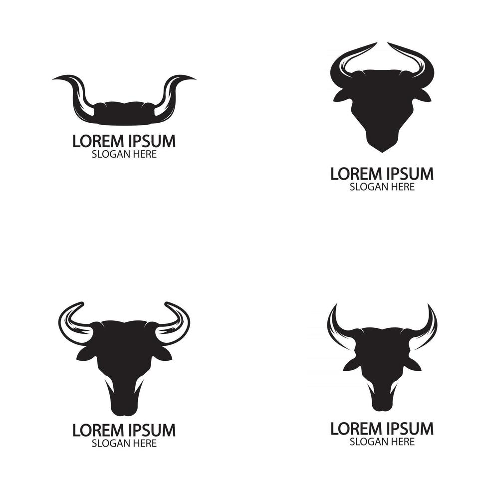 bull horn logotyp och symbol mall ikoner app vektor