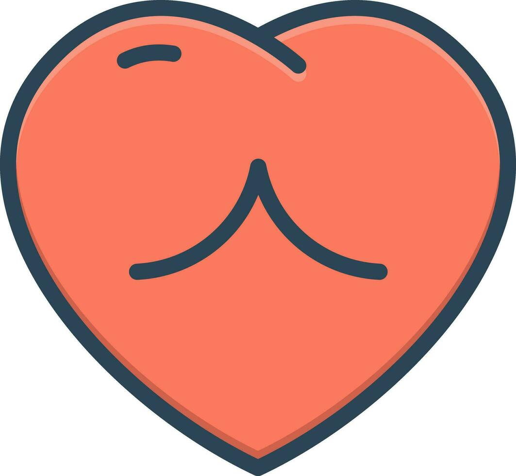 Färg ikon för hjärta vektor