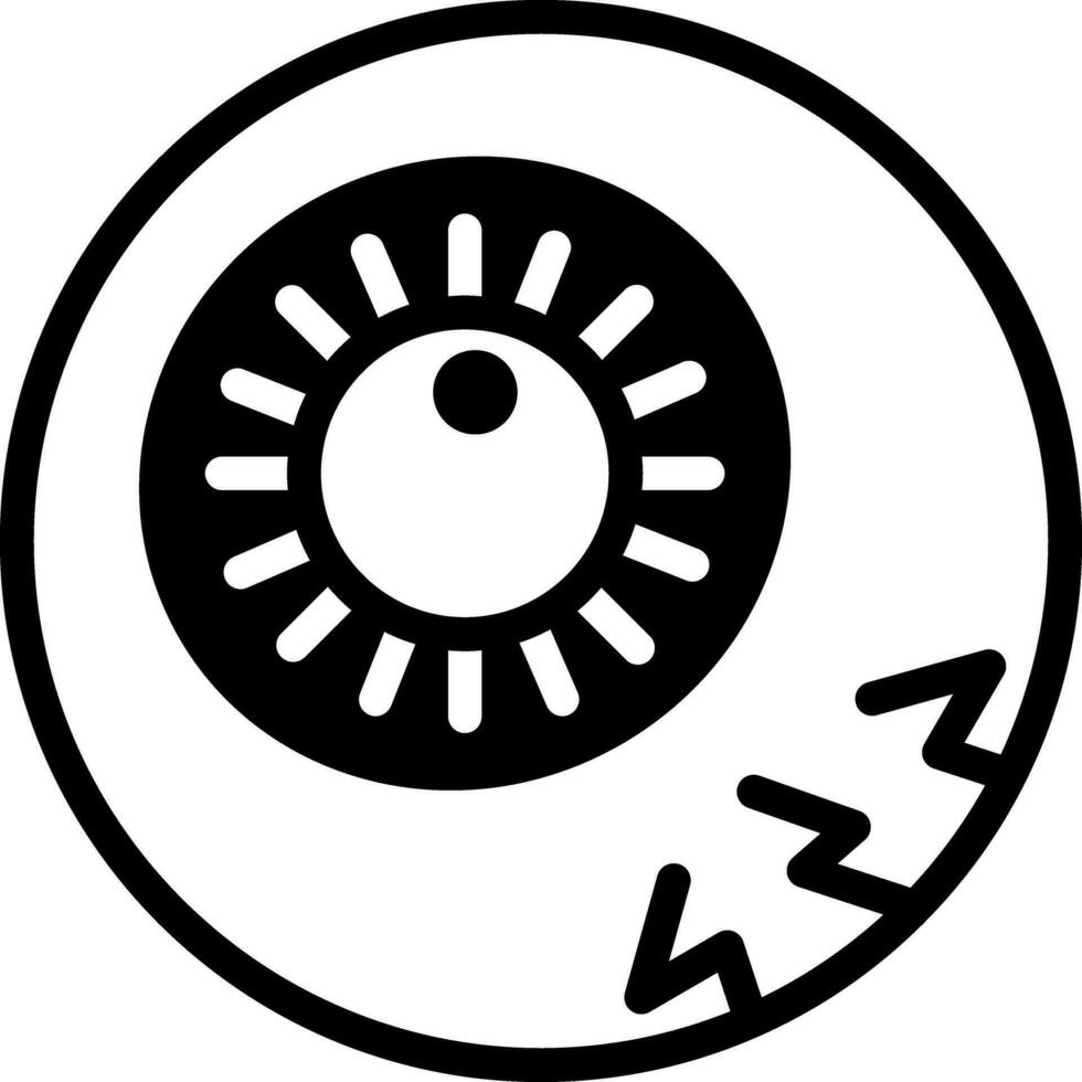 fast ikon för eyeball vektor