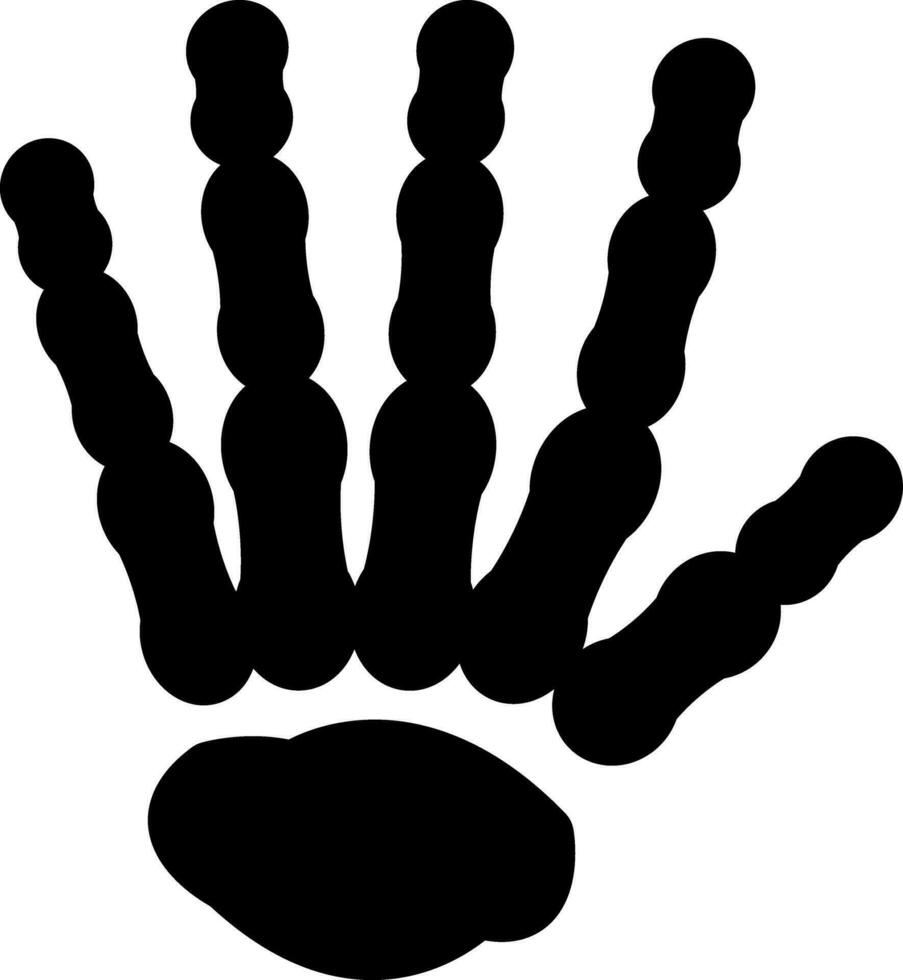 solide Symbol zum Hand Knochen vektor