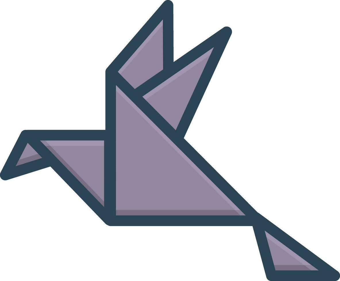 Färg ikon för papercraft vektor