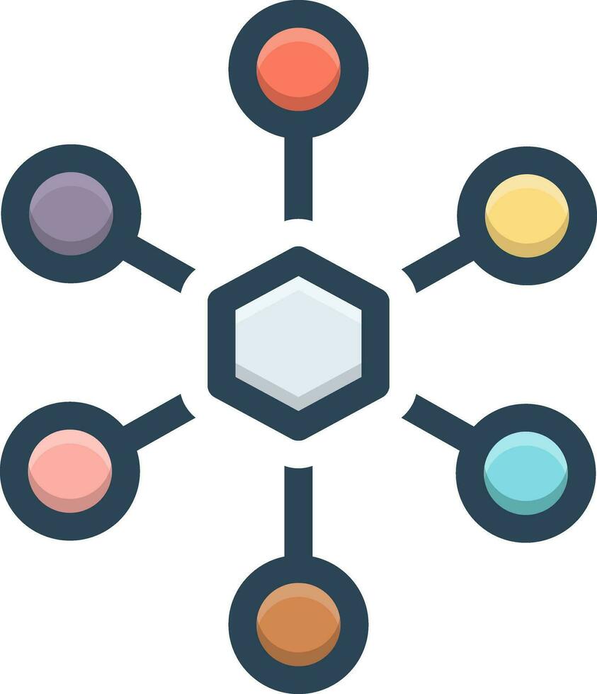 Farbe Symbol zum Netzwerk vektor