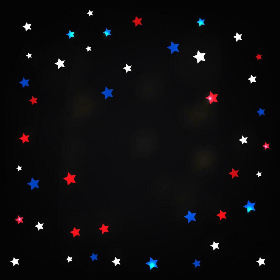 Rot, Blau und Weiß Sterne dekoriert Hintergrund. vektor