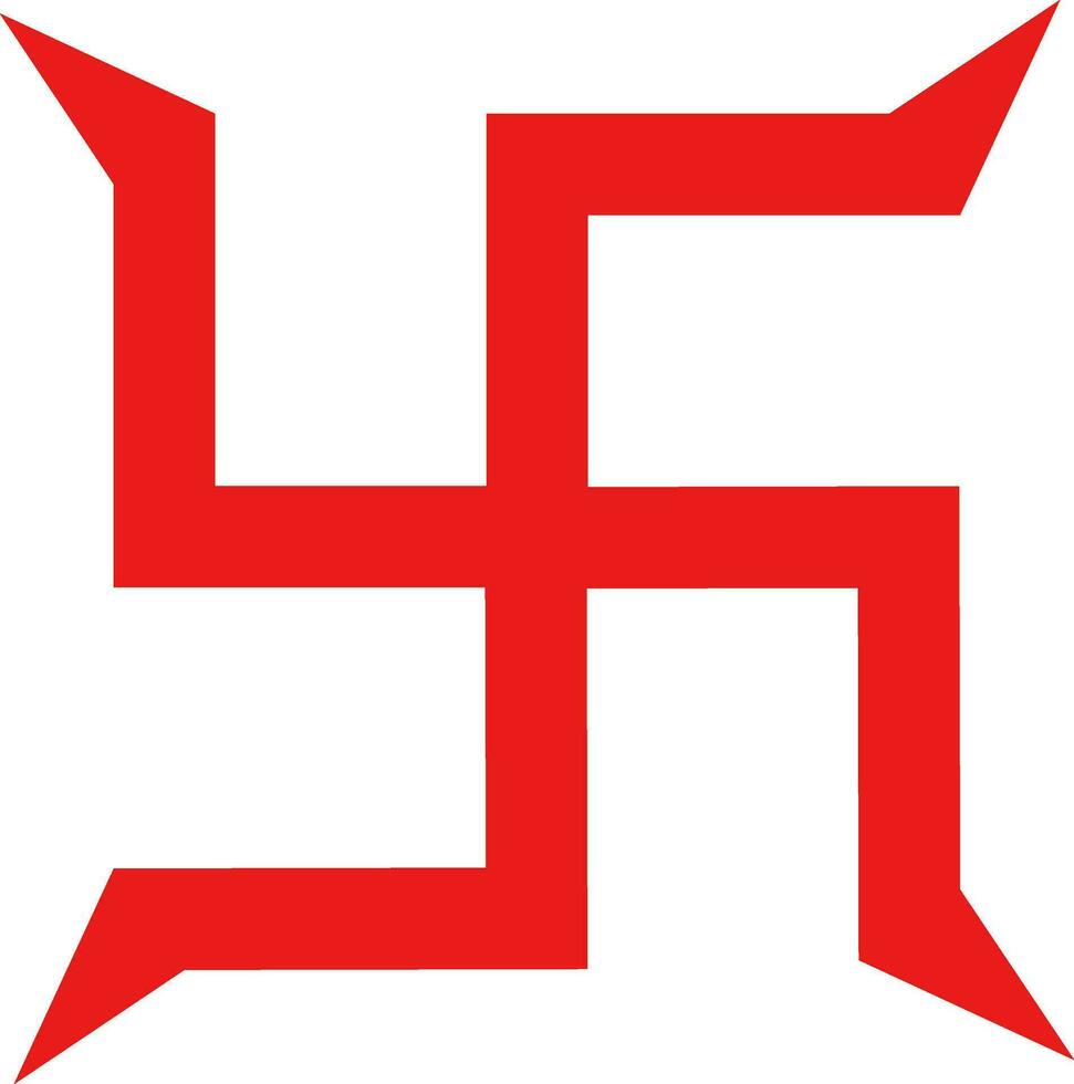 röd hakkors religiös symbol av hindu . vektor
