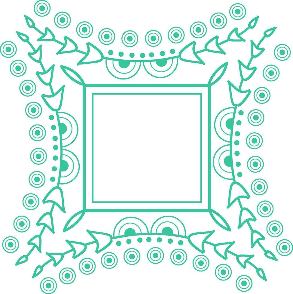 kreativ Rahmen mit Blumen- Ornamente. vektor