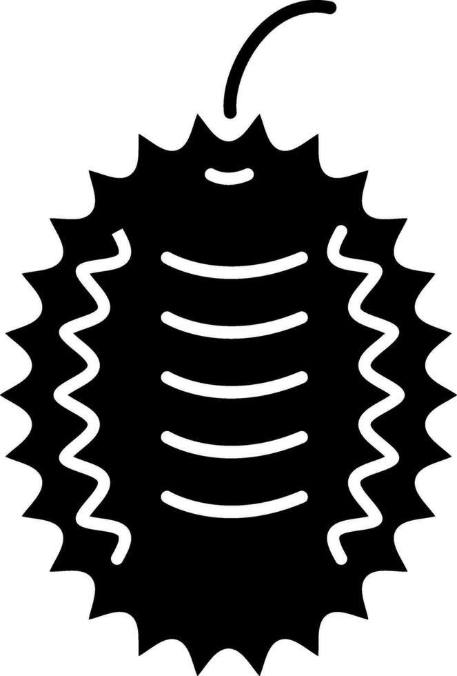 Illustration von Litschi Symbol im schwarz und Weiß Farbe. vektor