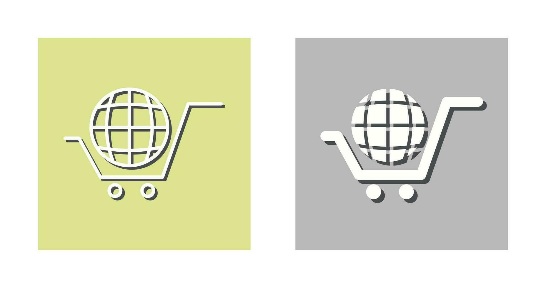 globales Shopping-Vektorsymbol vektor