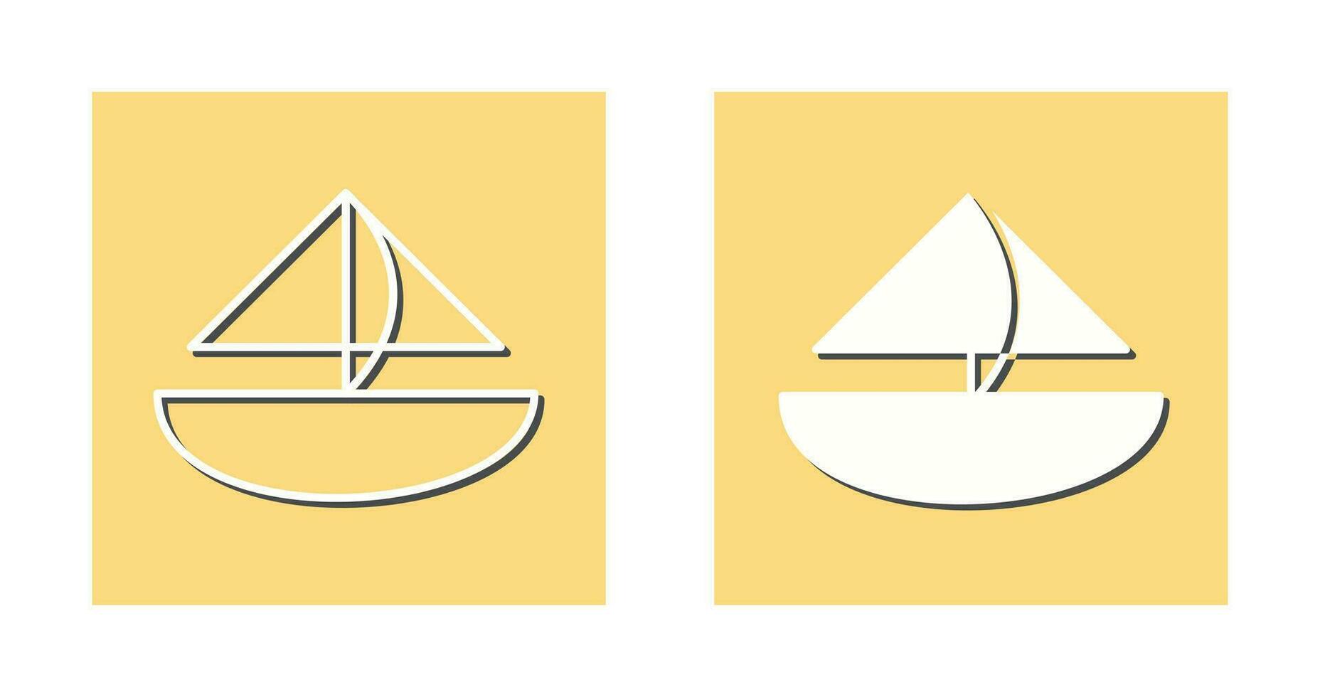 små Yacht vektor ikon