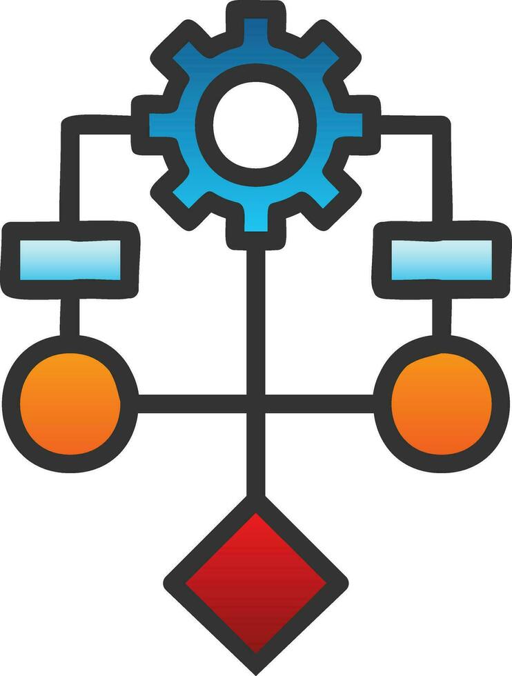 Algorithmus-Vektor-Icon-Design vektor