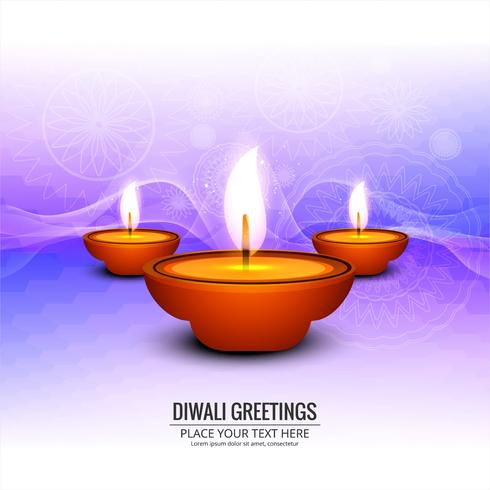 Glad diwali diya oljelampa festival bakgrunds illustration vektor