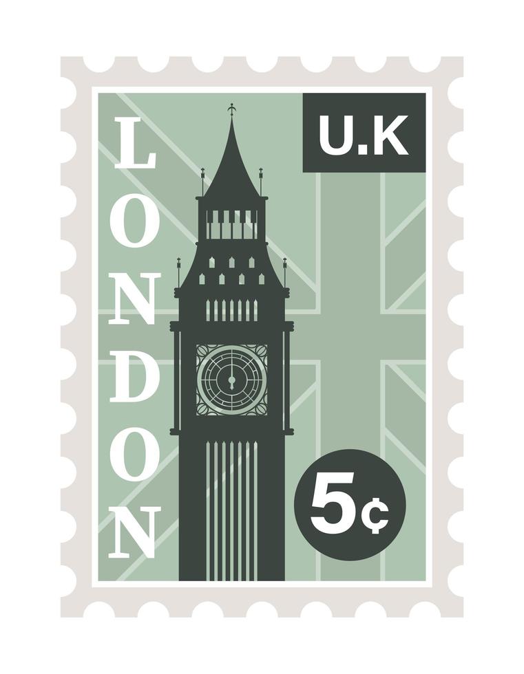 London Briefmarke vektor